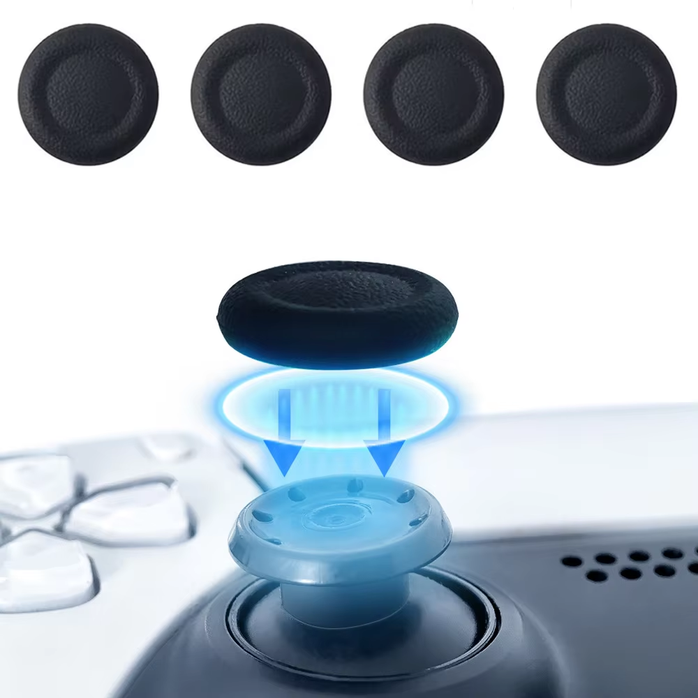 Sony Console Ps5 Pro - ฝาครอบจอยสติ๊กสำหรับเปลี่ยน 2/6 ชิ้น สำหรับคอนโทรลเลอร์ PS5/PS4 ฝาครอบกันลื่นสำหรับนิ้วหัวแม่มือ