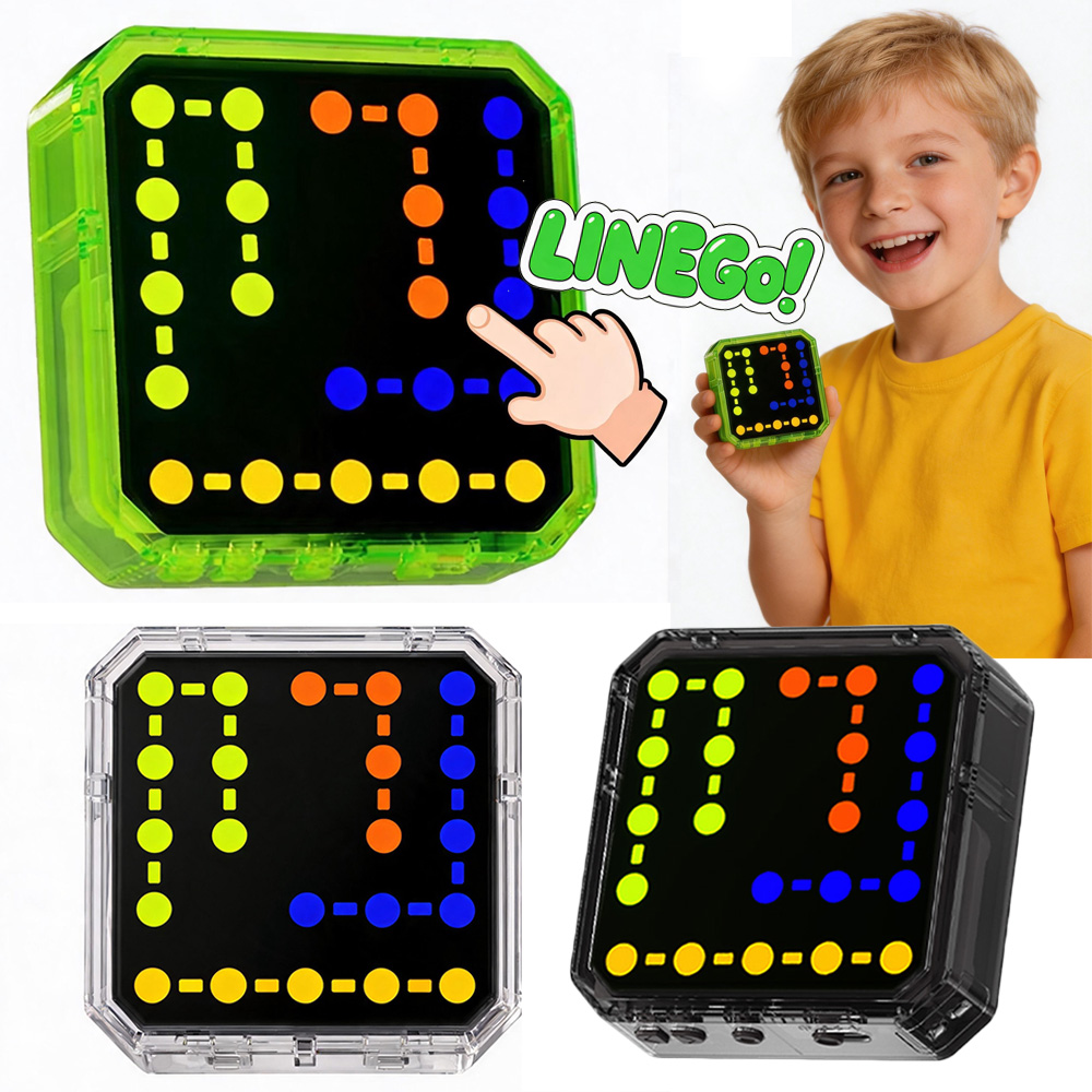 Gaming Console With Games - เครื่องเล่นเกมพกพาอิเล็กทรอนิกส์สำหรับเด็ก, เกมฝึกตรรกะเชื่อมโยน, เกมฝึกสมองและความจำ, การฝึกสมาธิ, ของเล่นเสริมพัฒนาการ