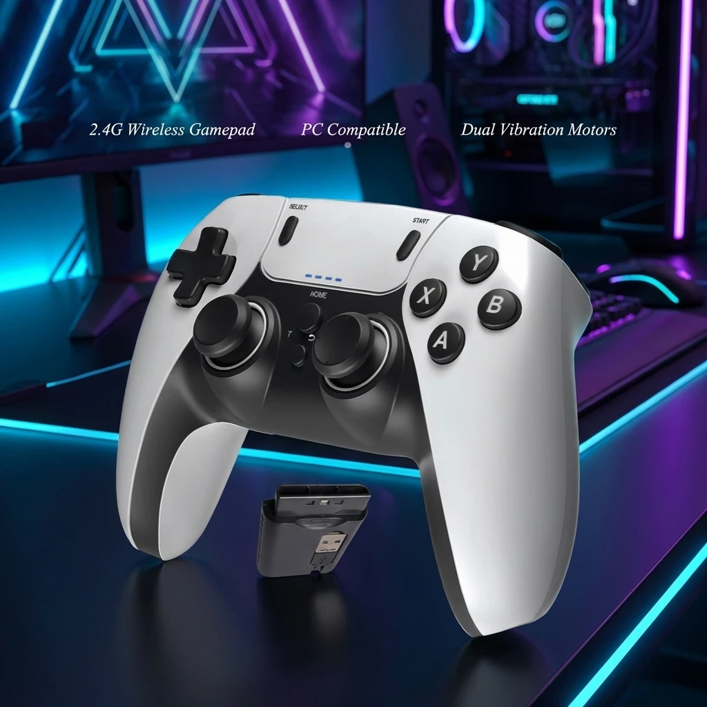 Gaming Console And Controller - คอนโทรลเลอร์เกมไร้สายแบบพกพา รองรับ PS1 PS2 PS3 PC