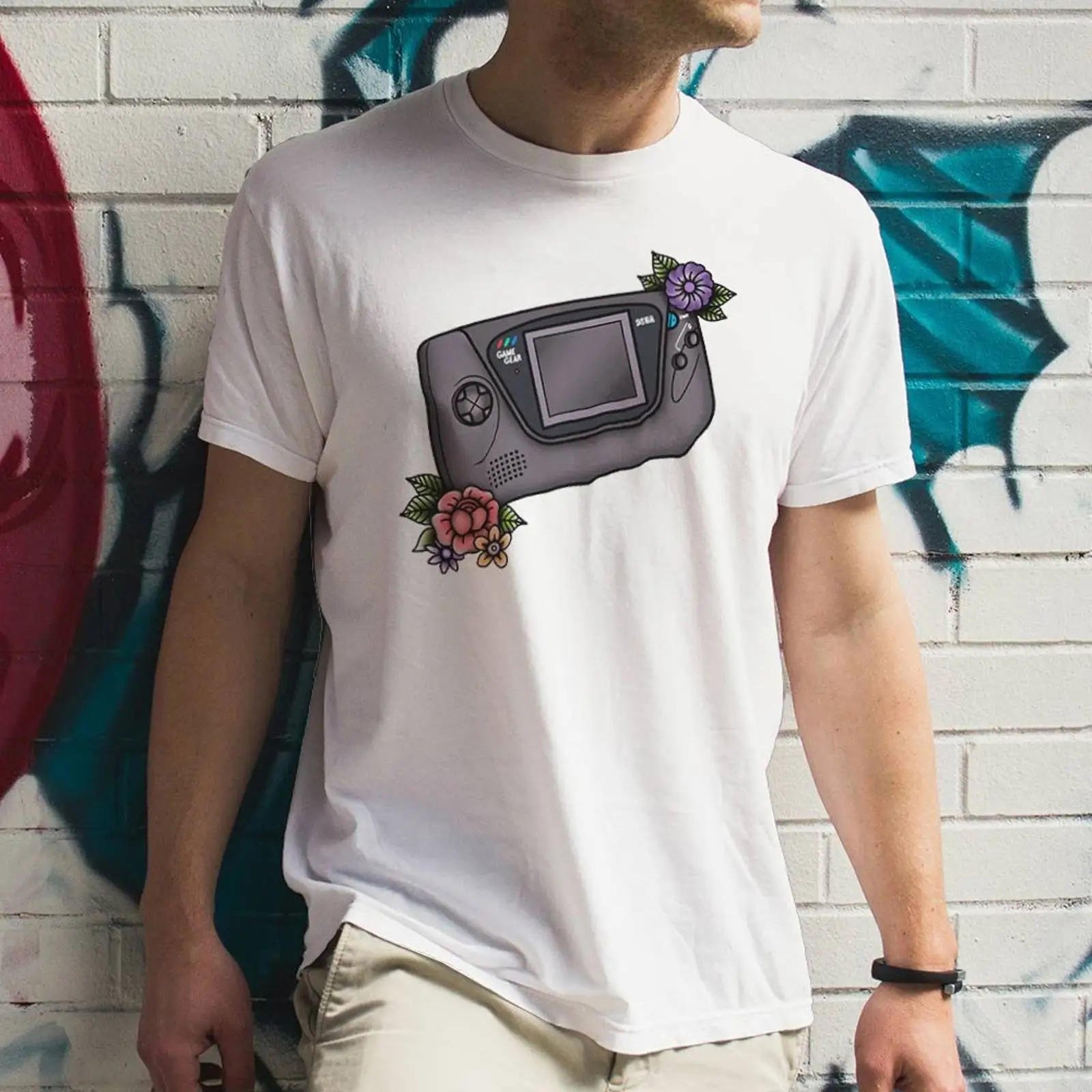 Gaming Console Old - เสื้อยืด Game Gear สไตล์เรโทร เกมพกพา คลาสสิก