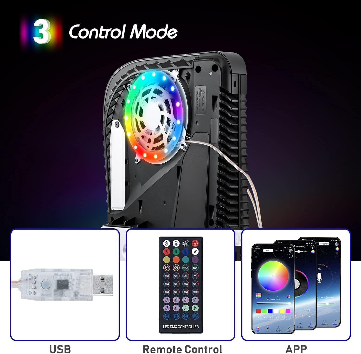 Sony Console Ps5 Pro - ไฟ LED RGB สำหรับ PS5 Pro/Slim/Fat