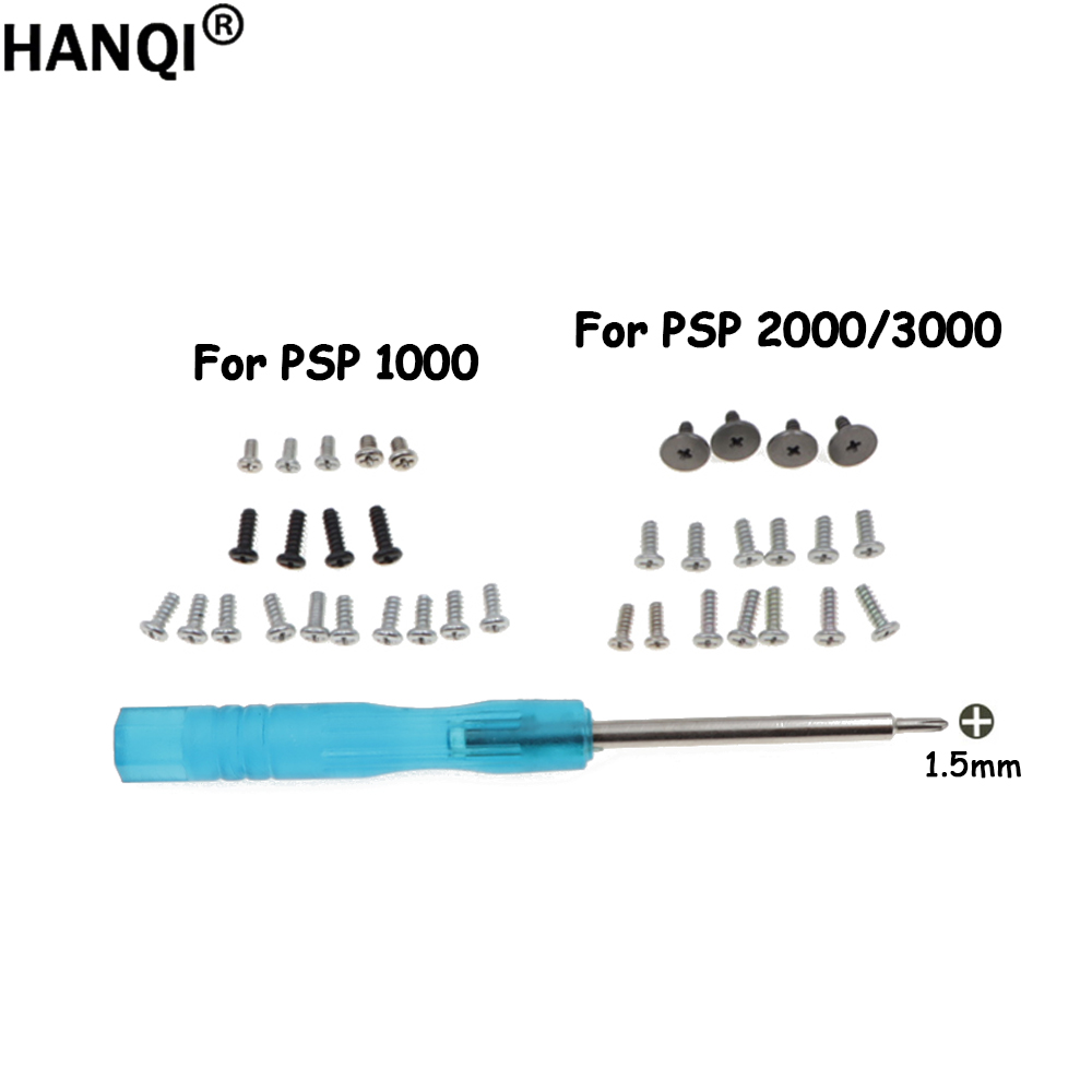 Gaming Console Repair - ชุดสกรูเปลี่ยนสำหรับ PSP 1000 2000 3000, ชุดอุปกรณ์ซ่อมตัวเครื่องและเมนบอร์ดสำหรับเครื่องเล่นเกม