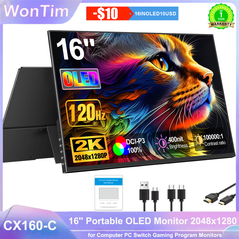 วอนทิม จอภาพพกพา 16.0 นิ้ว 2K  - Gaming Console Connect With Phone บทวิจารณ์และราคา
